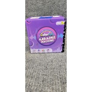 Colorful Karaoke Machine Kids Wireless Portable Speaker 2 Mic Purple T97 T99 New